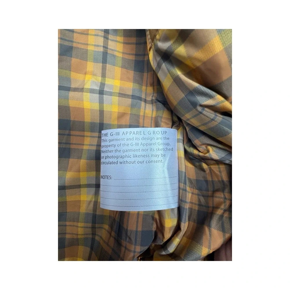 Levis Jacket Mens M Tan Prototype Sample Canvas Corduroy Collar Plaid Lined Zip